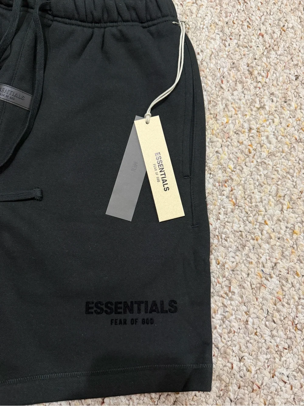 Fear of God ESSENTIALS Men's Black Drawstring Athletic Shorts